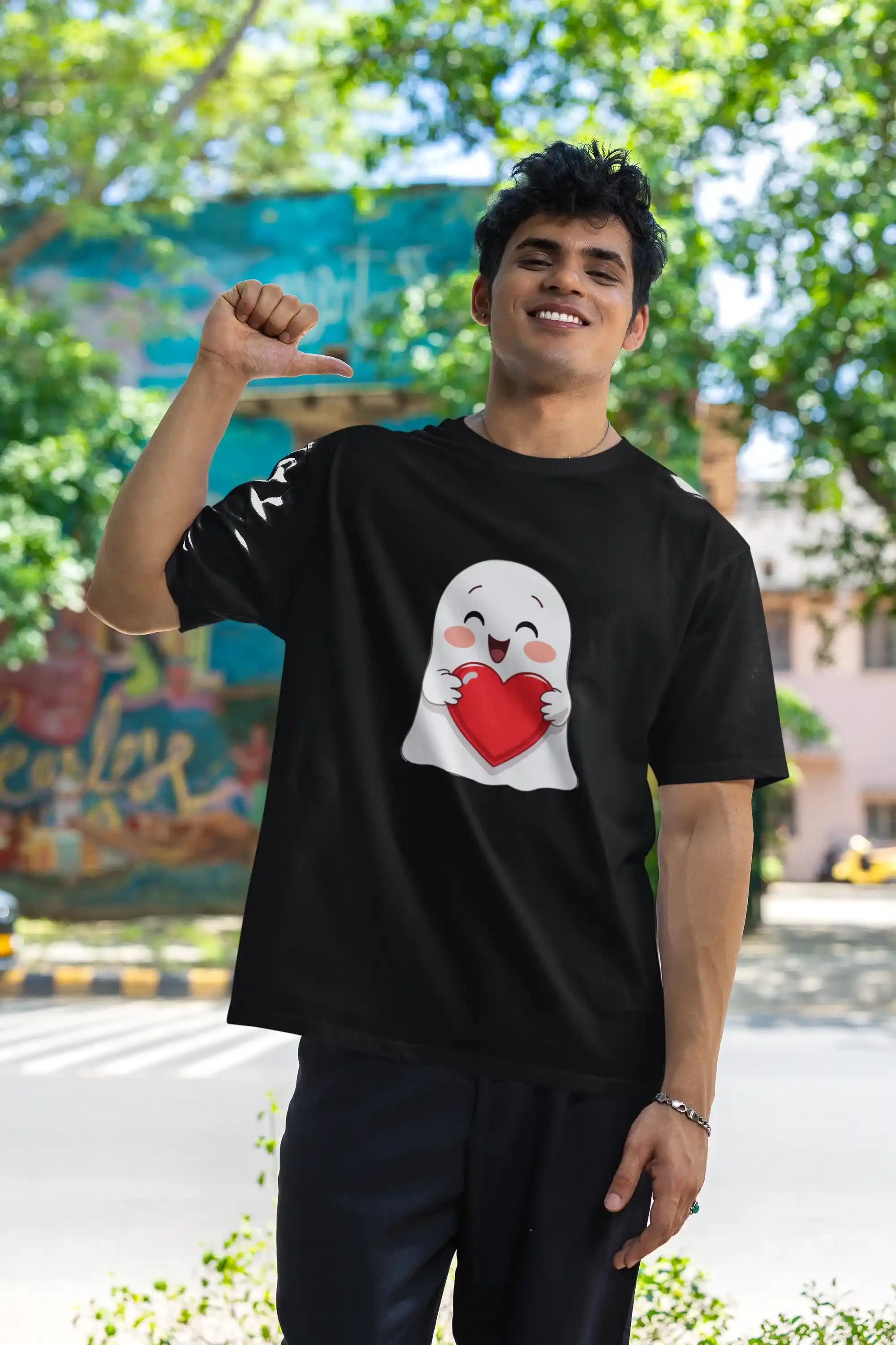Black Heart Web Boo T-Shirt