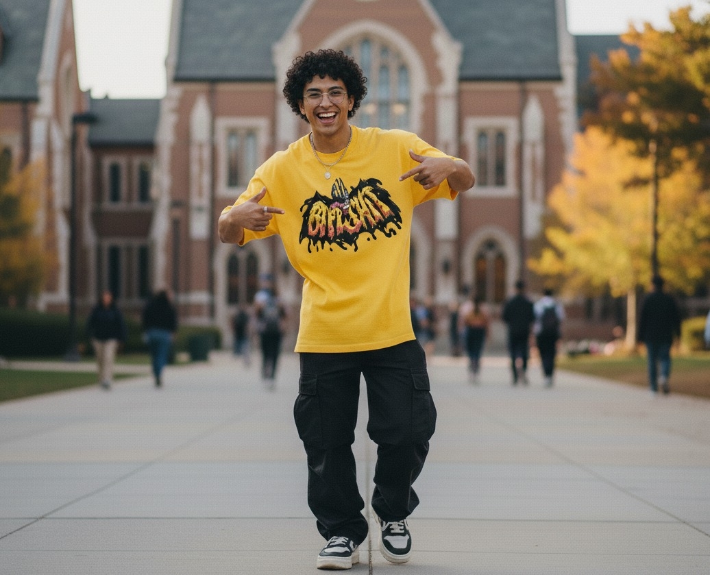 Gotham Graffiti Melt Funky Oversized Tee - Funky Batman Edition