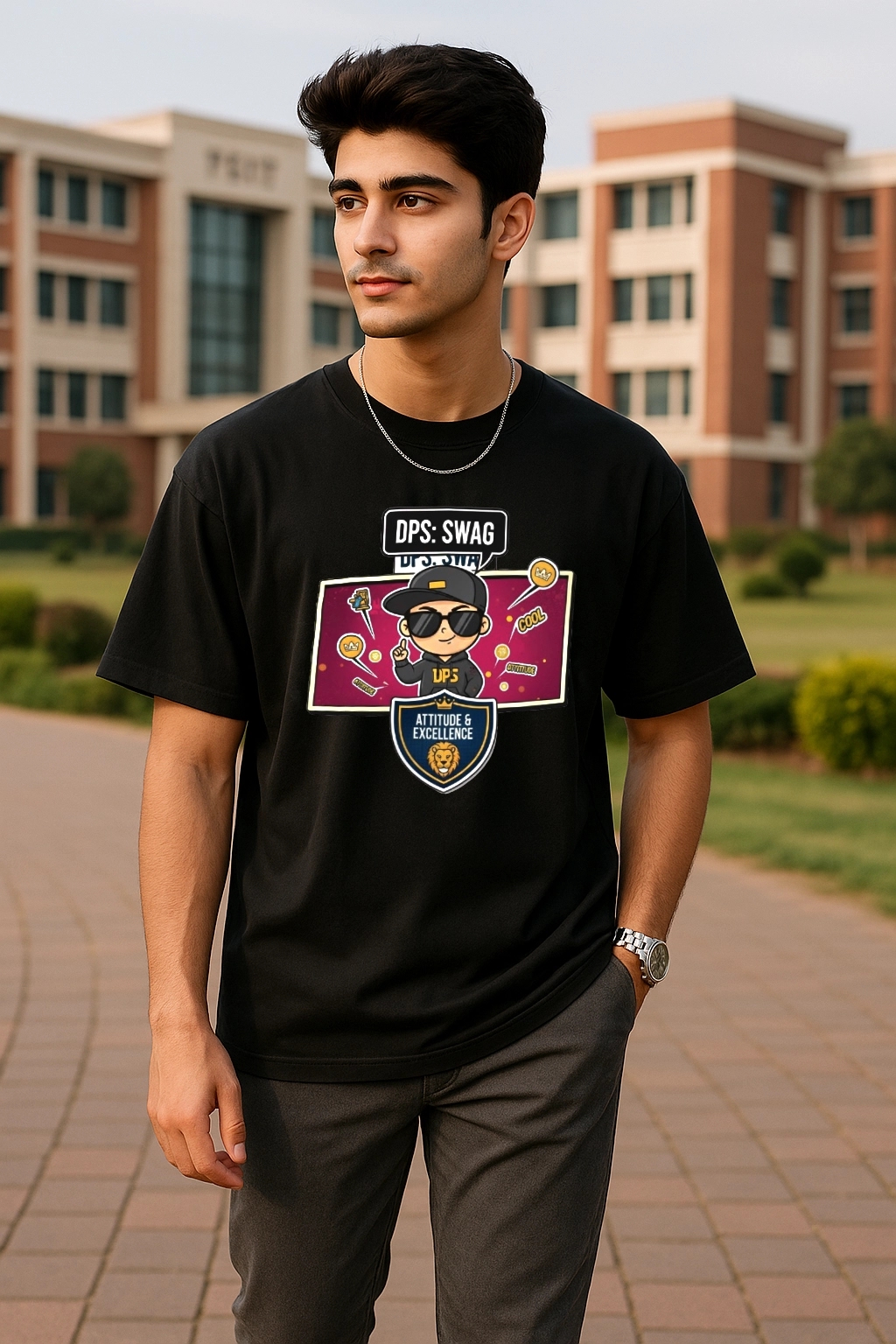 DPS Signature Black Oversized T-shirt